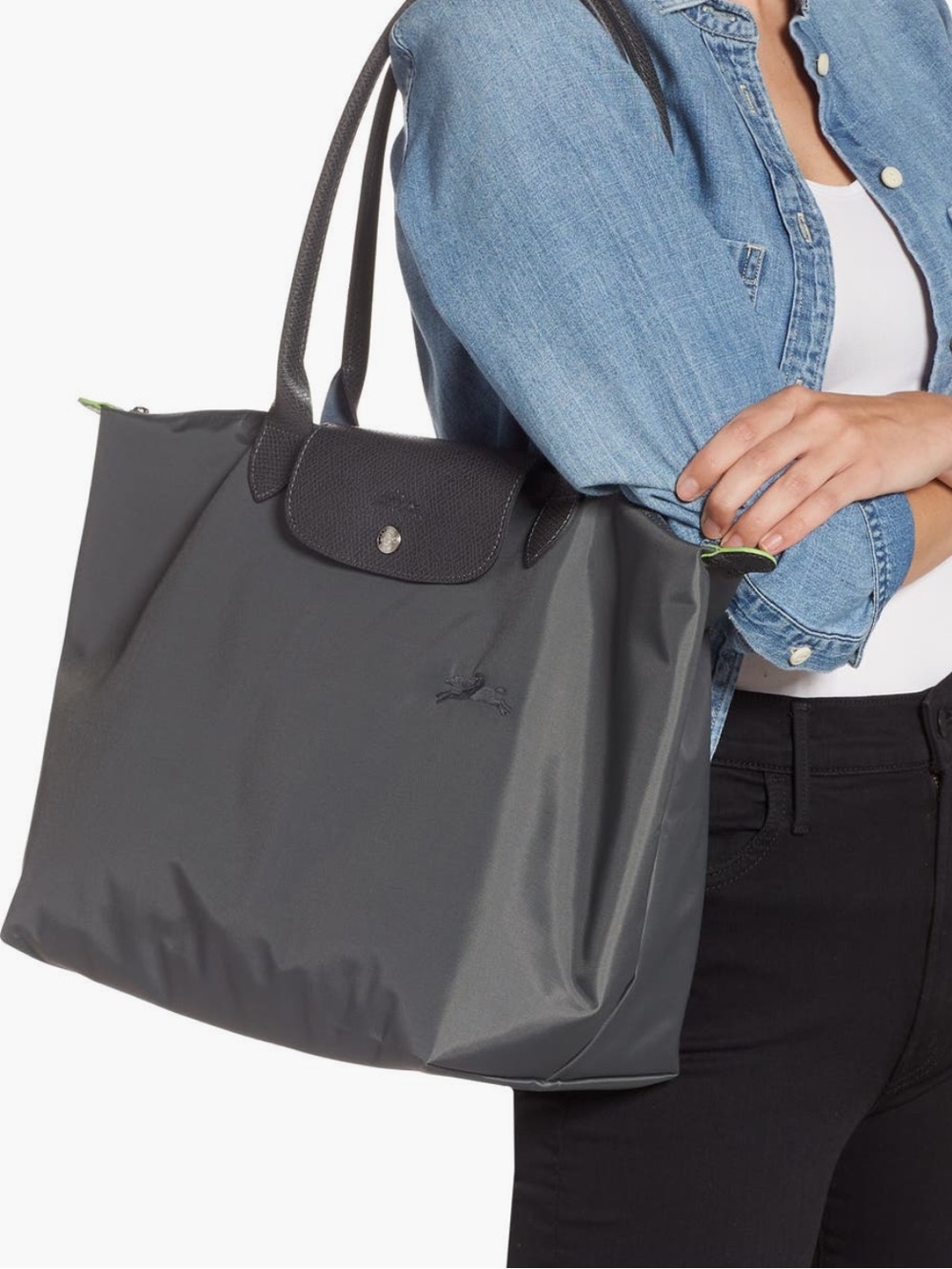 Longchamp Le Pliage Green Recycled Canvas
Large Shoulder Tote